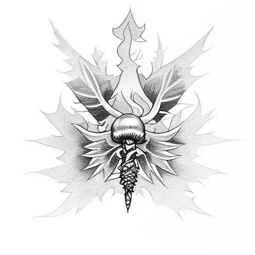 a scottish tattoo for a man  that focuses on a scottish thistle  tattoo design idea