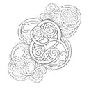 simple triskelion tattoo design idea