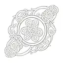 simple triskelion tattoo design idea