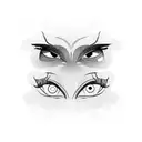 eyes composition tattoo design idea