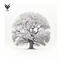 oak tree tattoo design idea