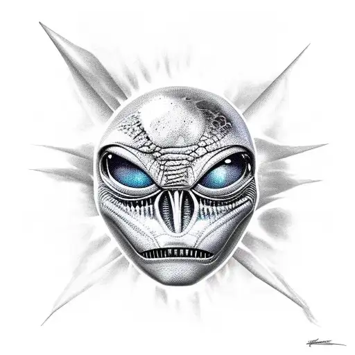 alien abduction  tattoo design idea