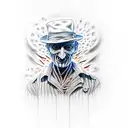 freddy Krueger on fire  tattoo design idea