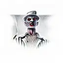 freddy Krueger on fire  tattoo design idea