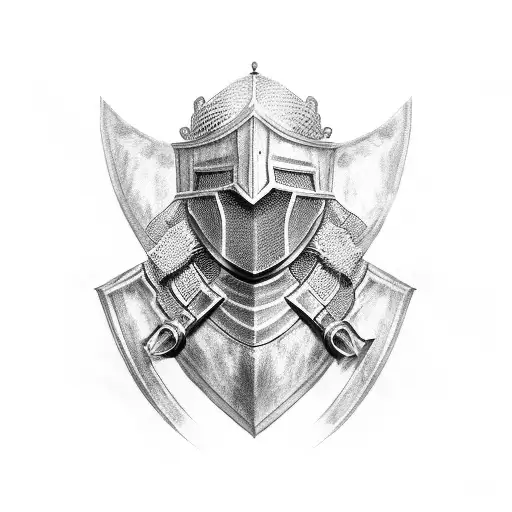 knight armour tattoo design idea