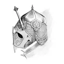 knight armour tattoo design idea