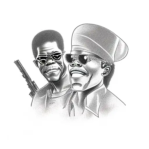 Samuel Jackson Pulp Fiction  tattoo design idea