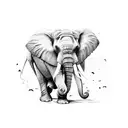Elephant tattoo design idea