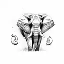 Elephant tattoo design idea