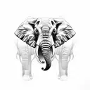 Elephant tattoo design idea