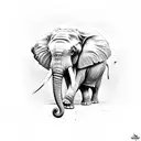 Elephant tattoo design idea