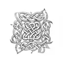 Celtic knotwork intertwined with Russian architectural elements tattoo design idea