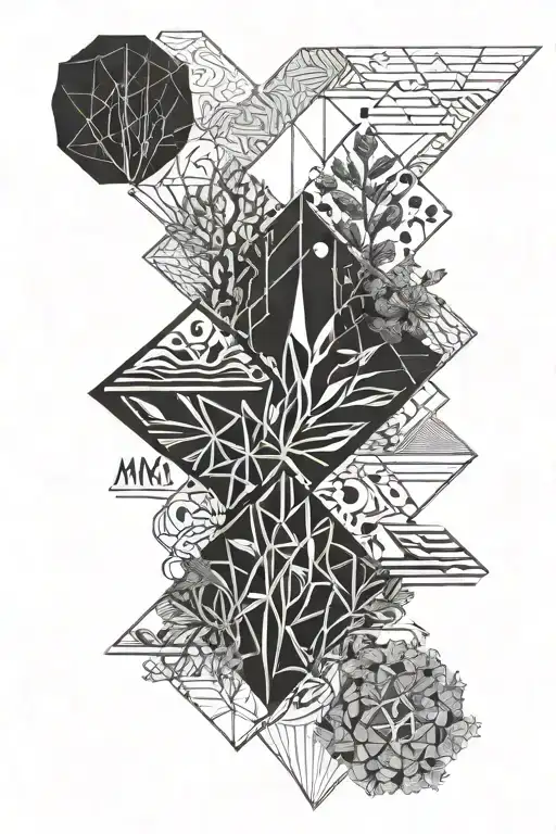 trail running with daughters name written Matilde Beatriz tattoo design idea