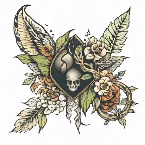 earthy elements tattoo design idea