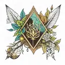 earthy elements tattoo design idea