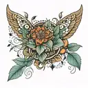 earthy elements tattoo design idea