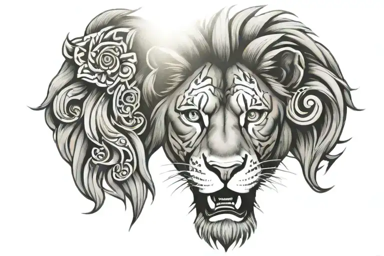 lion kenzo tattoo design idea