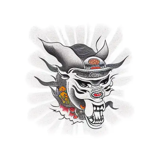 car driving into the sunset  tattoo design idea