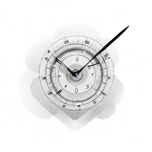 car speedometer and time tattoo design idea