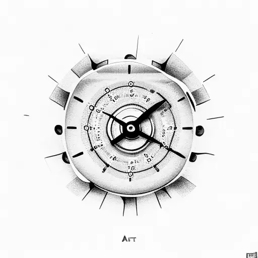 car speedometer and time tattoo design idea