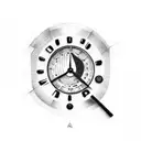 car speedometer and time tattoo design idea