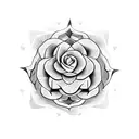 Desert Rose tattoo design idea