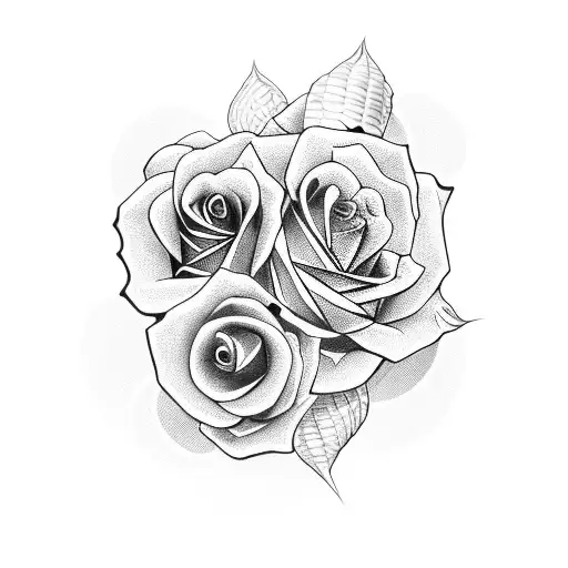 corn snake with roses  tattoo design idea