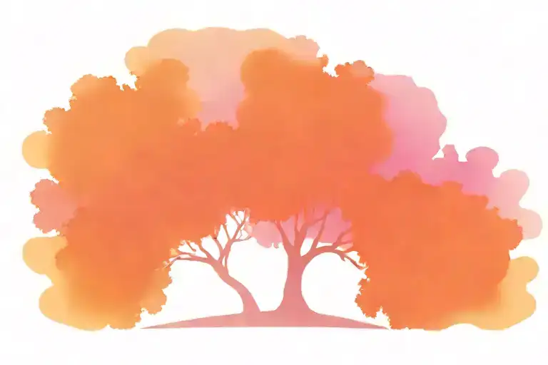 tree pink and purple souls trying to fend off the trojan tattoo design idea