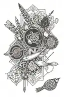 culinary theme that features tattoo design idea