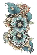 Color mandala for the elbow tattoo design idea