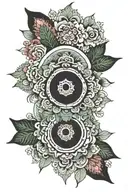 Color mandala for the elbow tattoo design idea