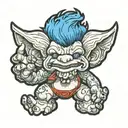 troll doll crips tattoo design idea