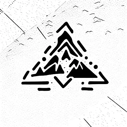 rock climbing symbol tattoo design idea
