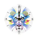 butterfly lion clock tattoo design idea