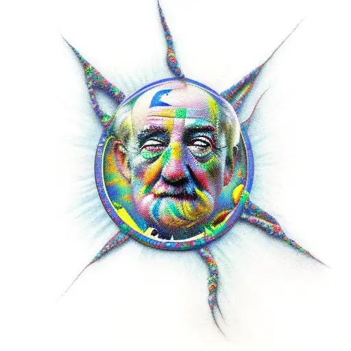Albert Hoffman Riding Bike LSD tablet tattoo design idea