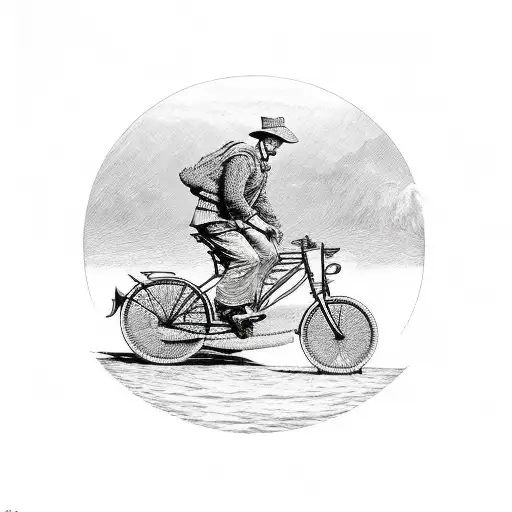 Albert Hoffman Riding Bike LSD tablet 1943 tattoo design idea