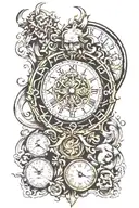 chronos time god tattoo design idea