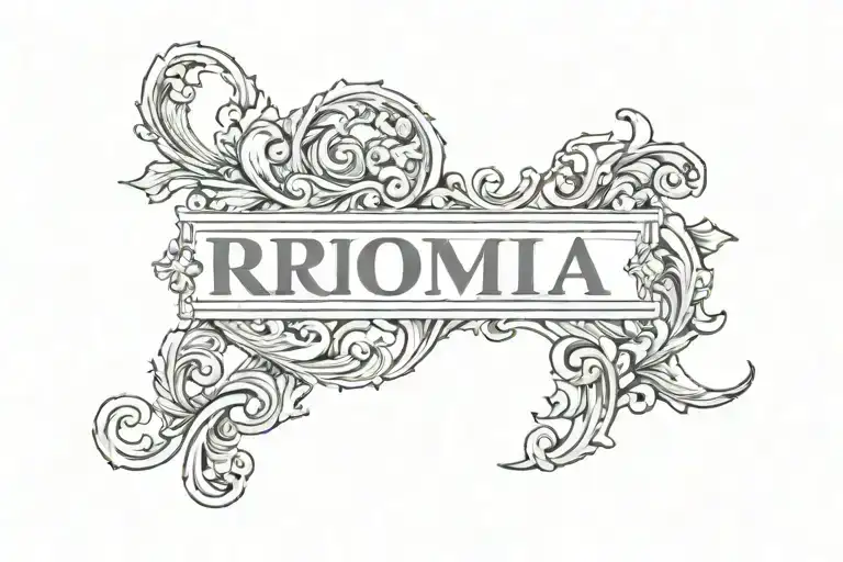 roma numeral date tattoo design idea