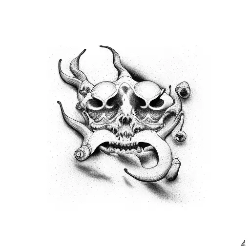 a spot for two in the womb of hell tattoo design idea