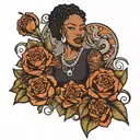 only text: 'black owned' tattoo design idea