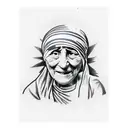 mother teresa  tattoo design idea
