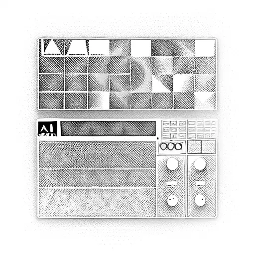 Akai MPC Drumpad Drum machine tattoo design idea