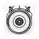 Drumpad Drum machine turntable synthesiser tattoo design idea