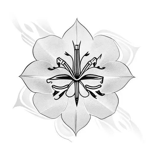 bosnian lily tattoo design idea