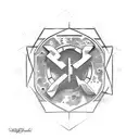 "iron sharpens iron" text tattoo design idea