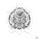 "iron sharpens iron" text tattoo design idea