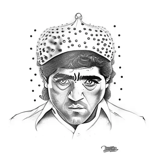 Naples Maradona shirt with some tribale tattoo design idea