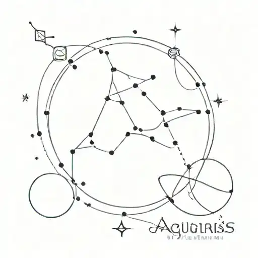 aquarius constellation tattoo design idea