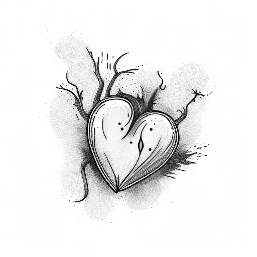 Crying Heart tattoo design idea