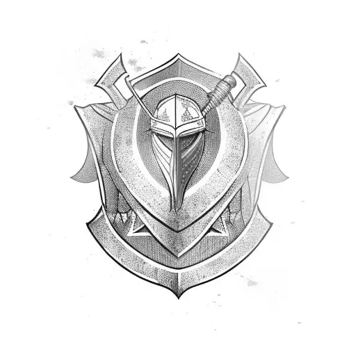 medieval knight tattoo design idea